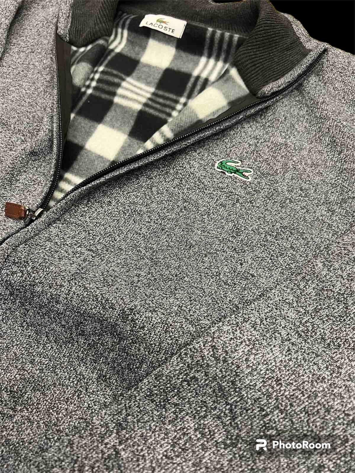 Lacoste Πλεχτή Ζακέτα με μάλλινη επένδυση