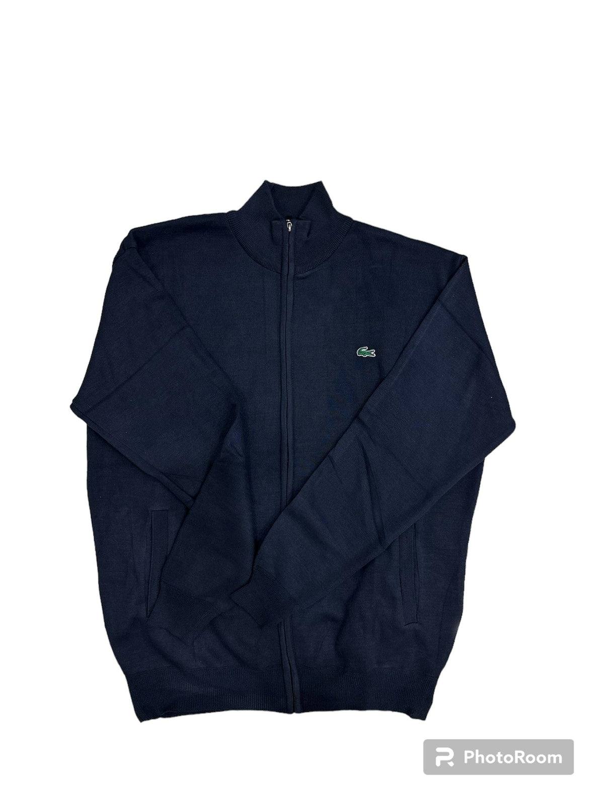 Lacoste Πλεχτή Ζακέτα με μάλλινη επένδυση μπλε σκουρο