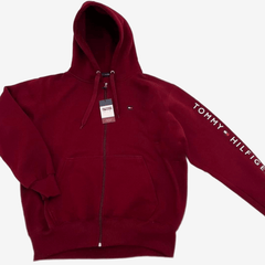 Ζακέτα hoodie Tommy Μπορντό