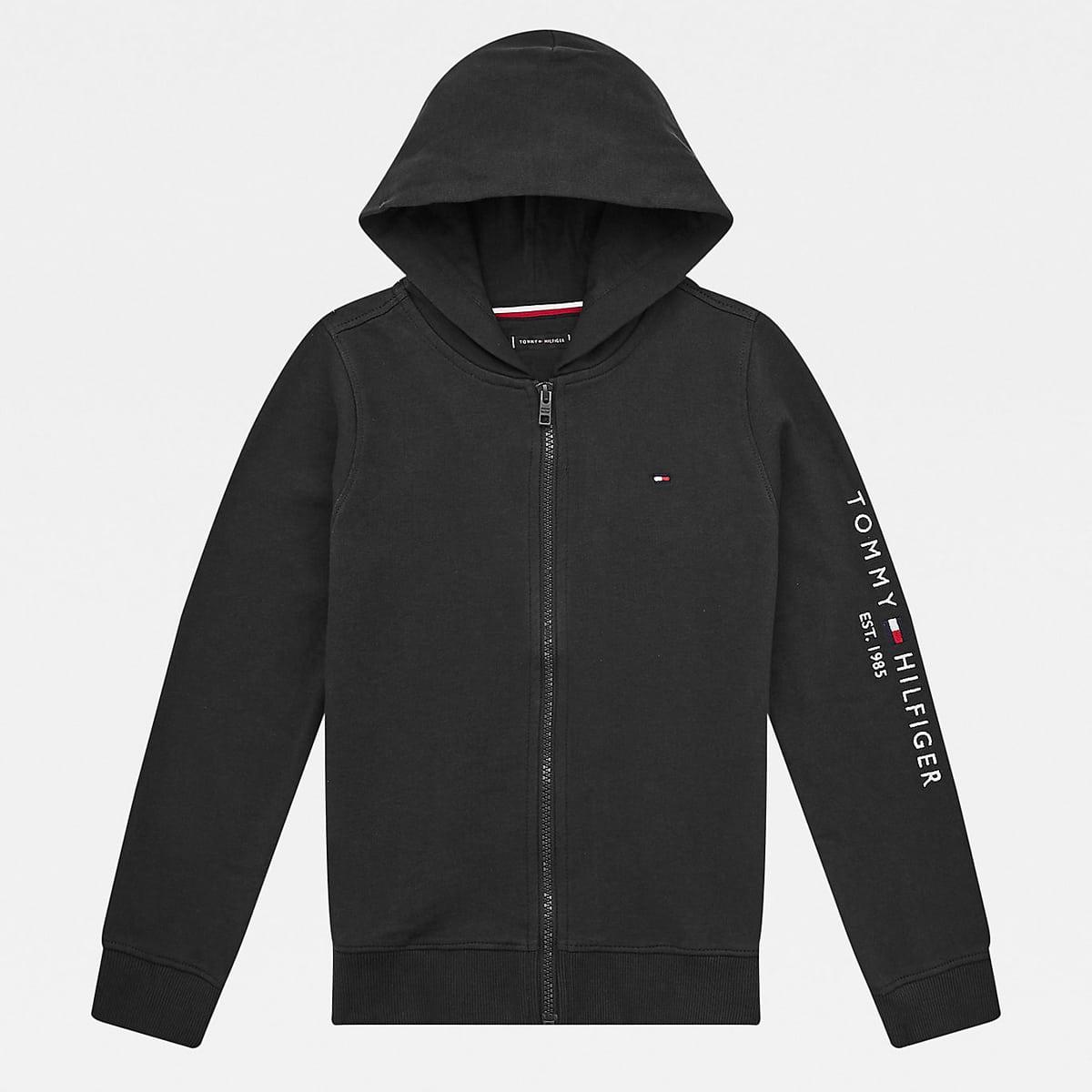 Ζακέτα hoodie Tommy Μαύρη